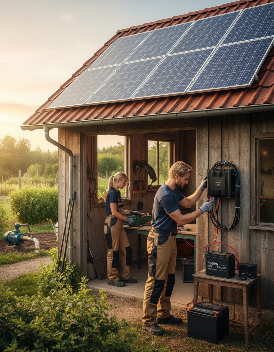 Innovador kit solar off-grid de alta autonomía para viviendas y comercios