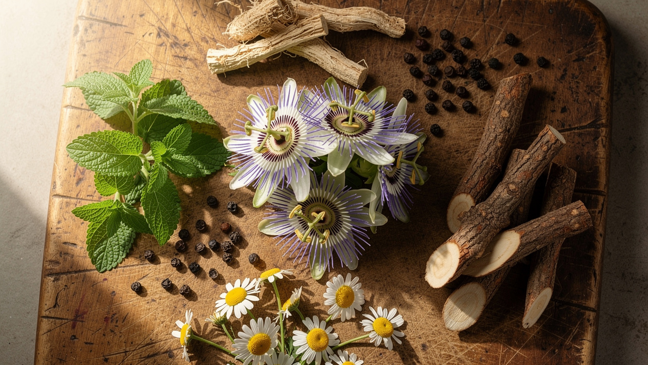 Natural herbs and botanicals for sleep support