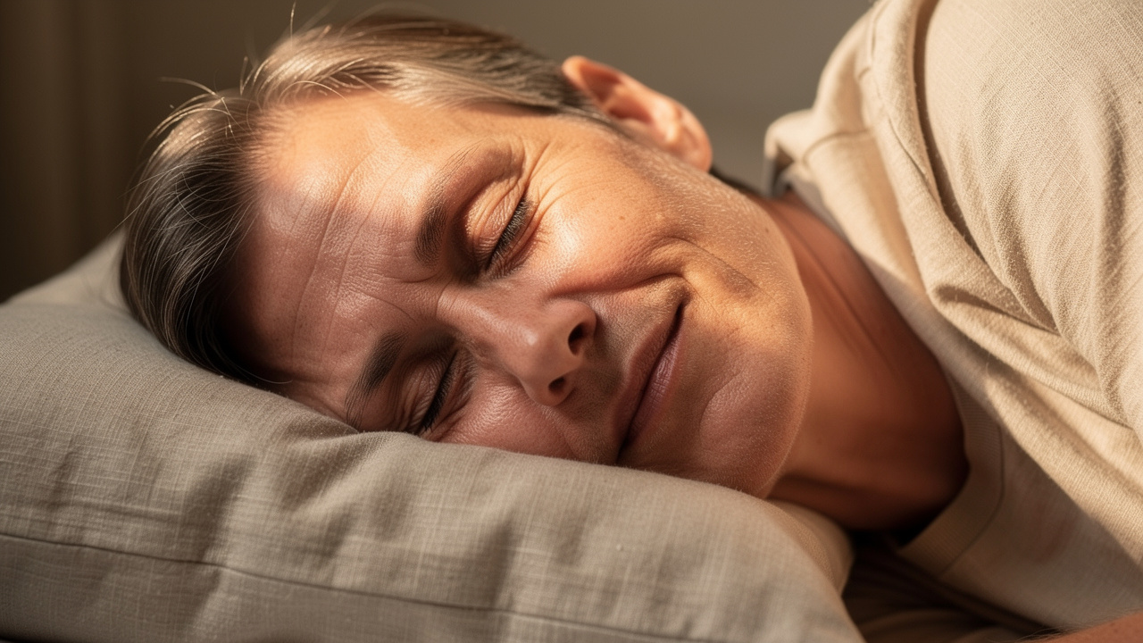 Person in deep restorative sleep showing peaceful relaxation