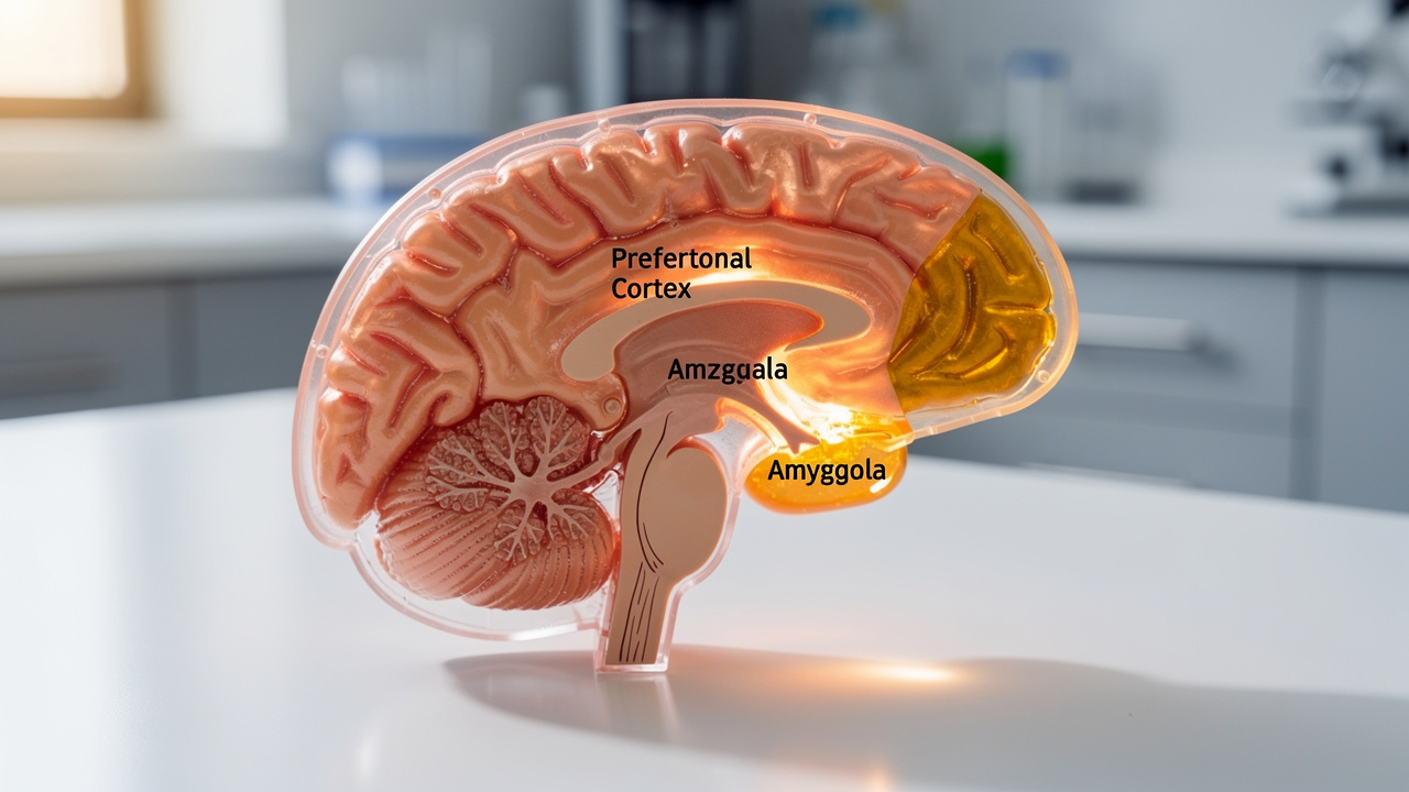 Brain regions showing endocannabinoid receptor locations