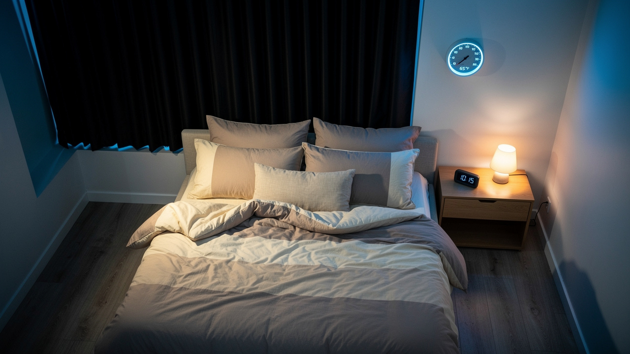 Bedroom optimized for deep sleep quality