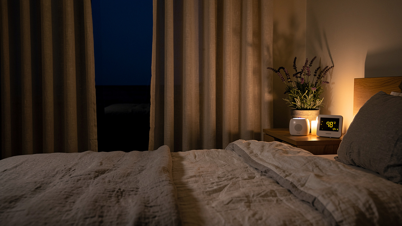 Well-designed bedroom optimized for healthy sleep