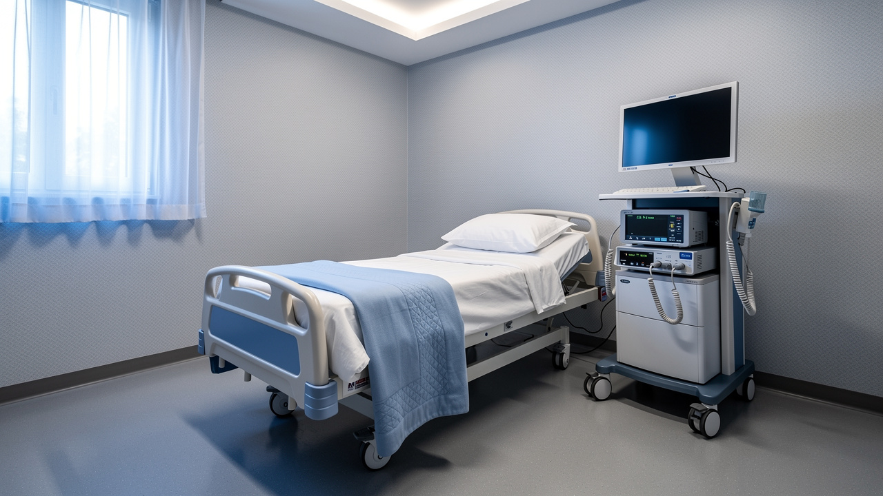 Professional sleep study laboratory setup