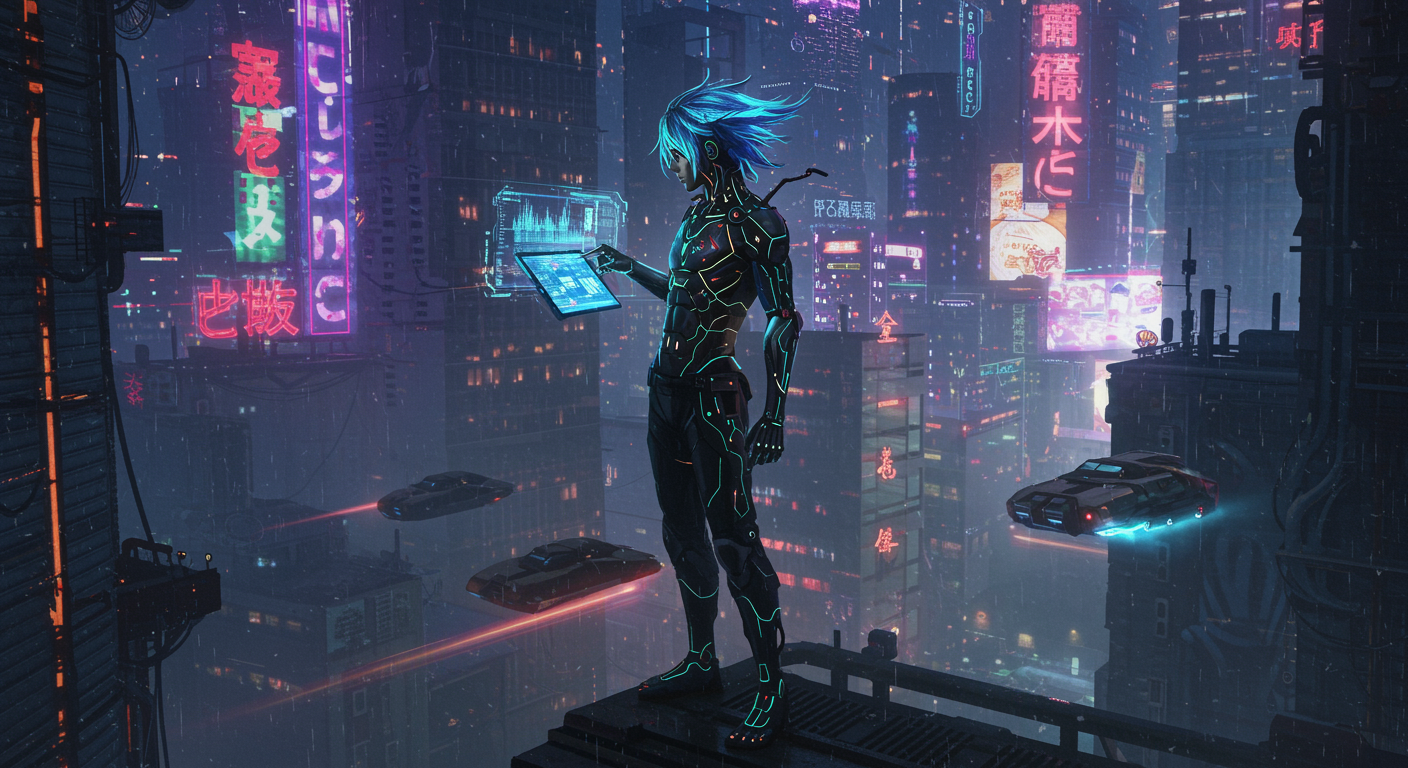 cyberpunk anime character