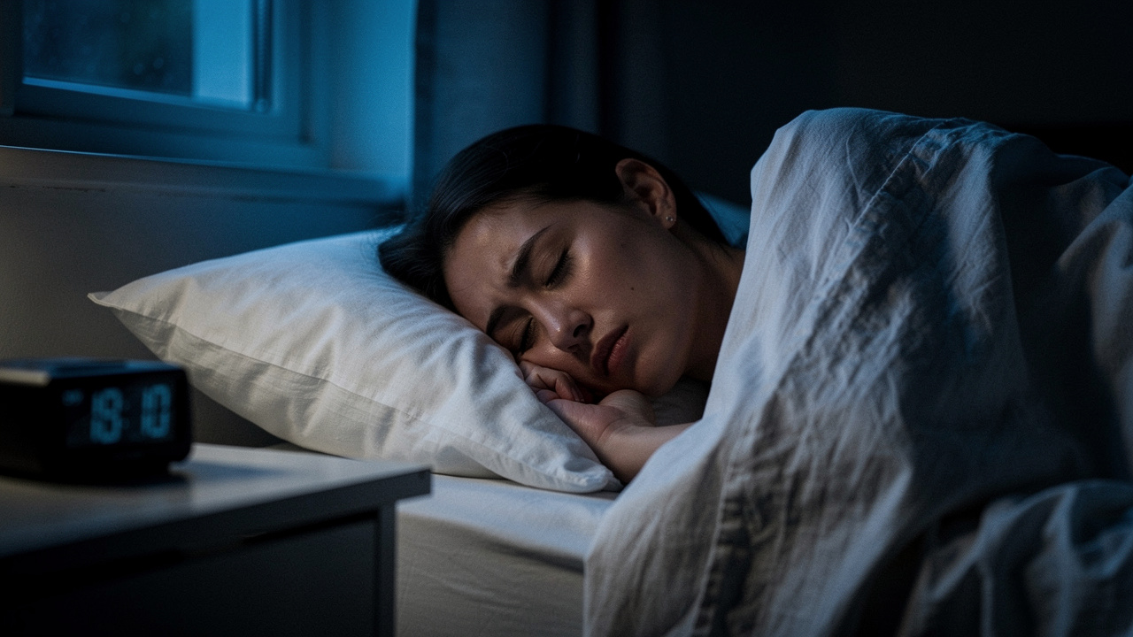 Person experiencing nighttime wakefulness and sleep challenges