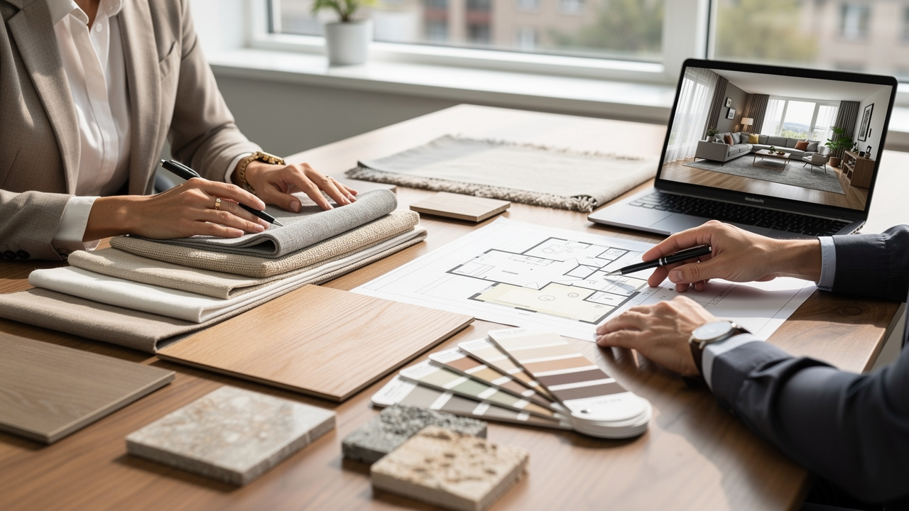 Spotkanie konsultacyjne przy wyborze materiałów do wykończenia mieszkania