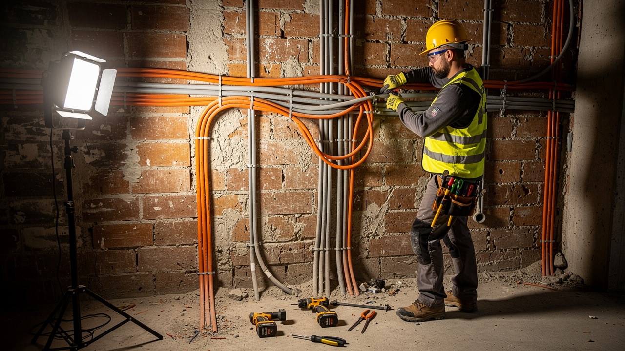 Montaż instalacji elektrycznych podczas prac wykończeniowych