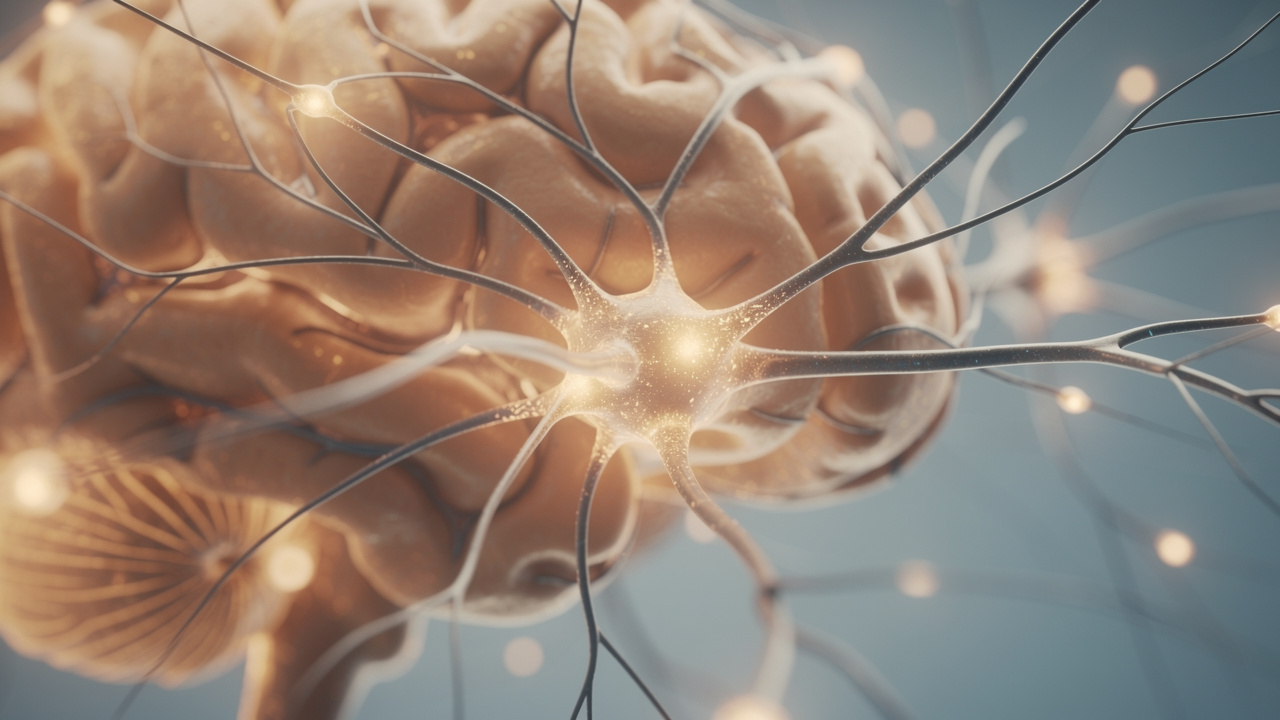 Neural pathways showing neurotransmitter system interactions