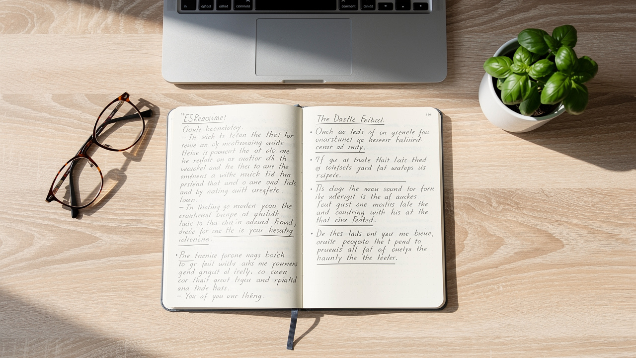 Organized workspace with natural lighting for focus