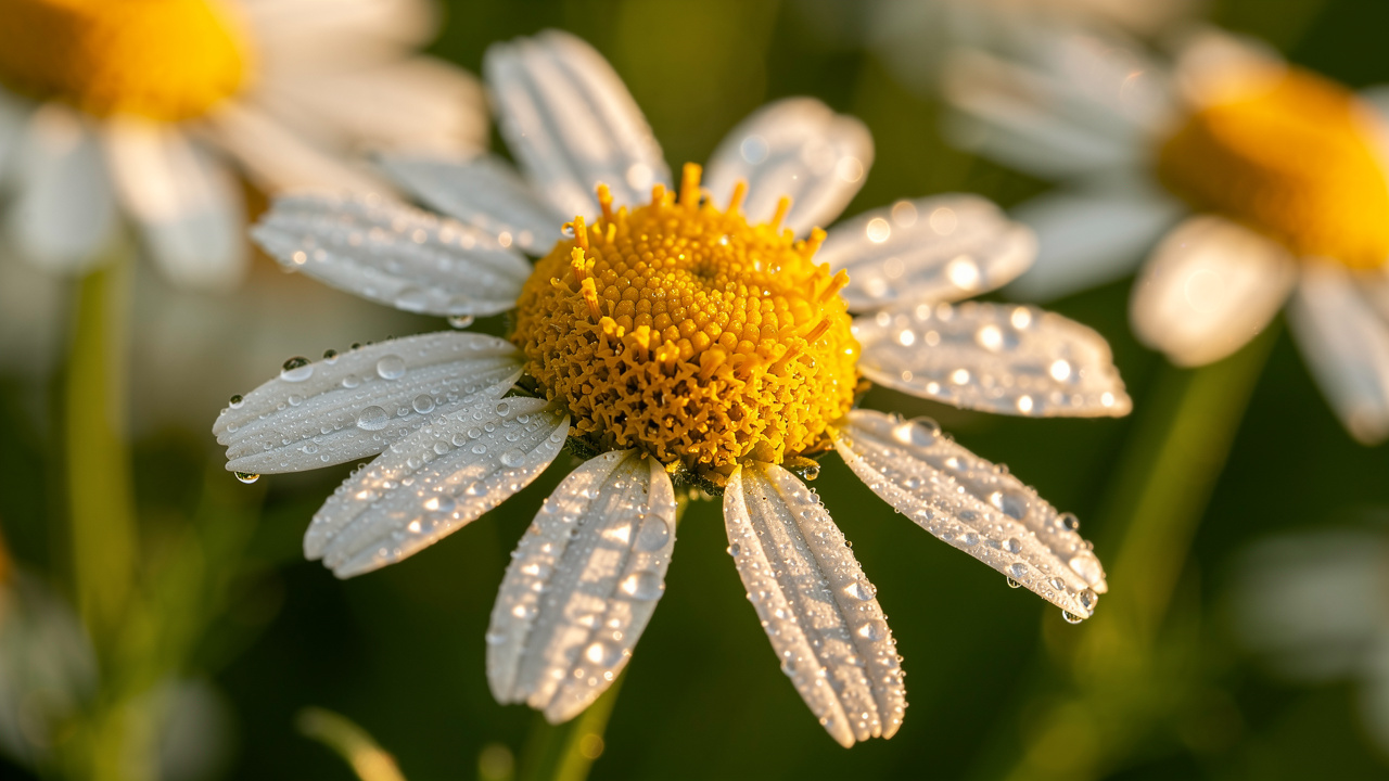 Chamomile flowers rich in natural apigenin compound