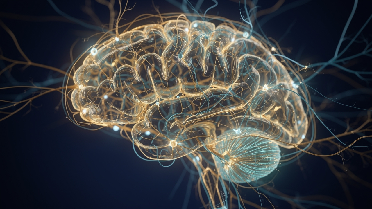 Neural pathways showing calming brain activity during sleep