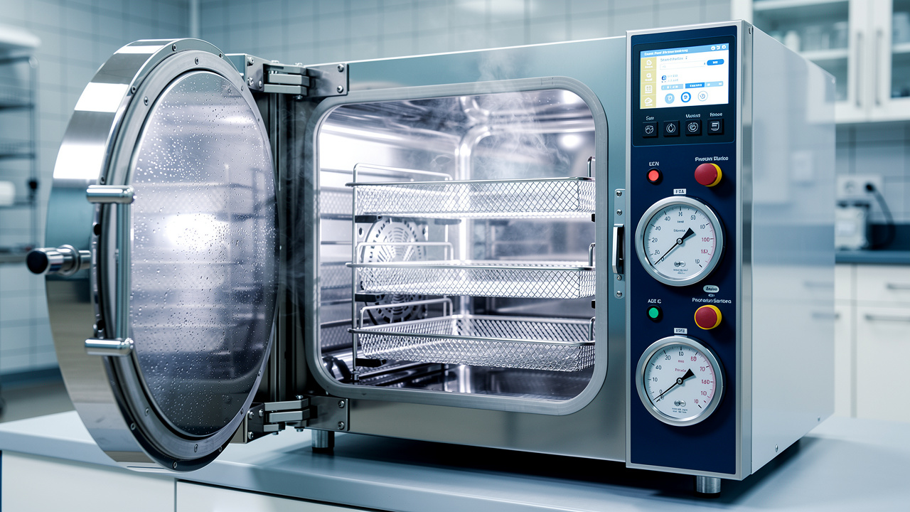 Steam autoclave sterilizer for salon instruments