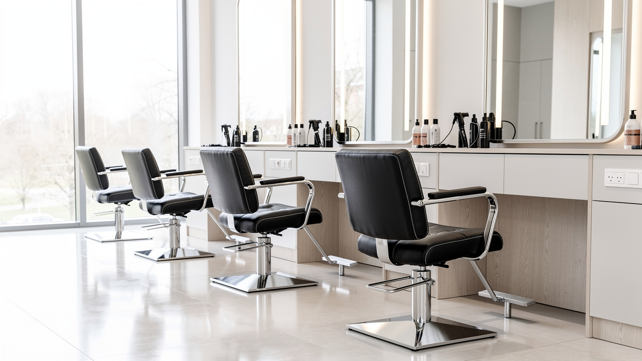 Professional salon with multiple styling stations