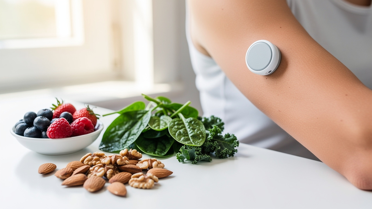 Glucose monitoring and healthy foods for metabolic wellness
