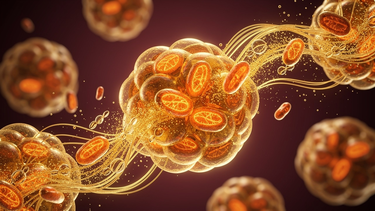 Fat cells breaking down at the cellular level