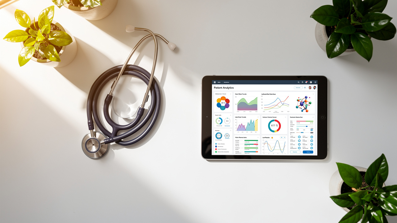 Healthcare workspace showing metabolic health monitoring tools