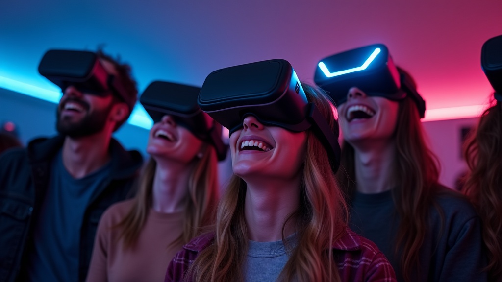 Jugadores disfrutando del servicio VR barato en Virtua Barcelona