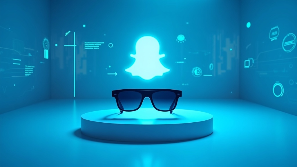 Concepto de las futuras gafas AR de Snap Inc. y su tecnología