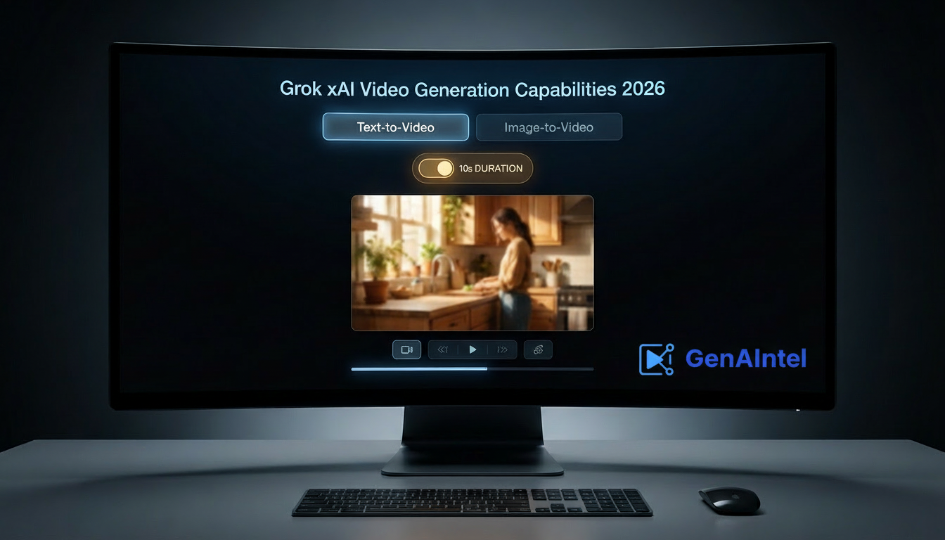 Grok Imagine video generation dashboard showing text-to-video and image-to-video, 10-second duration enabled