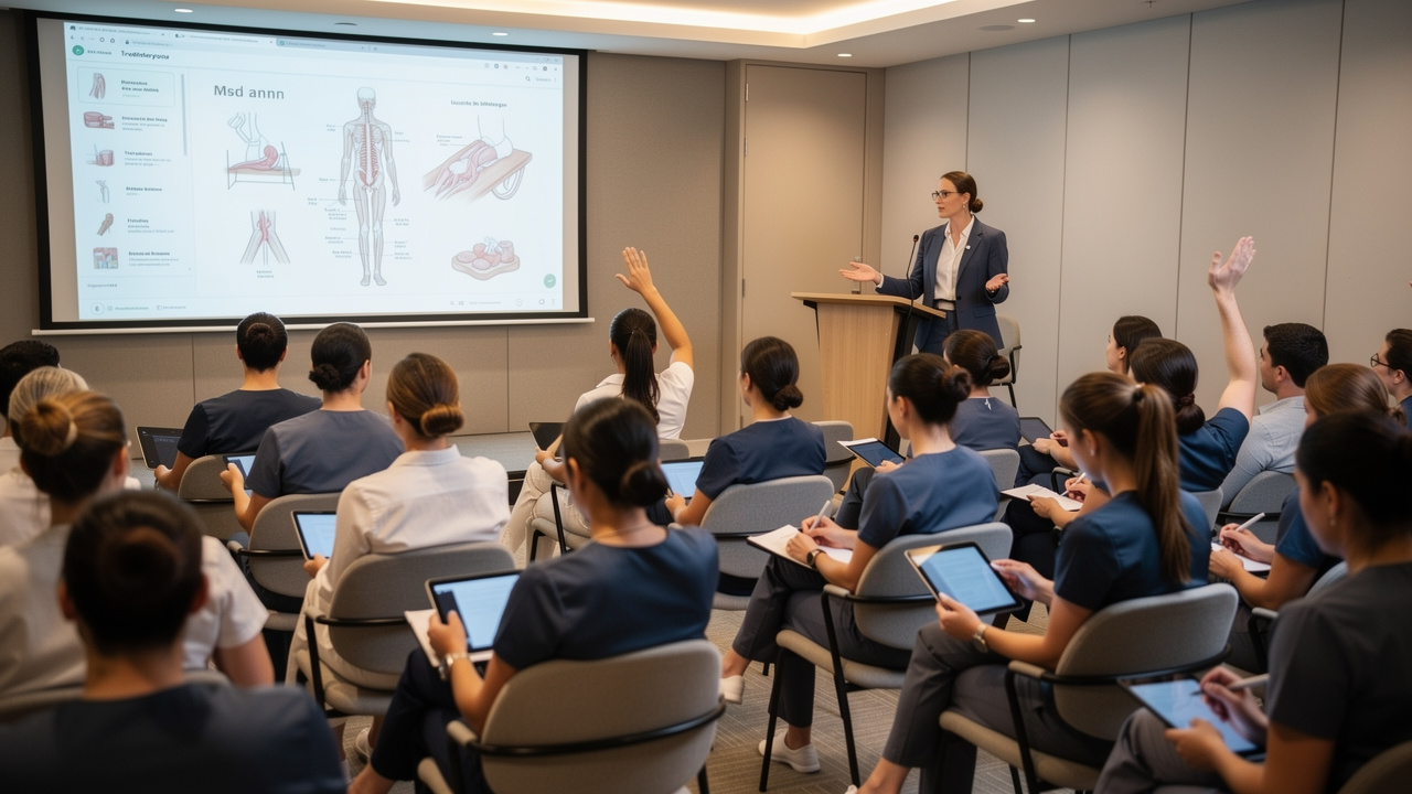 Educational session at professional esthetics conference