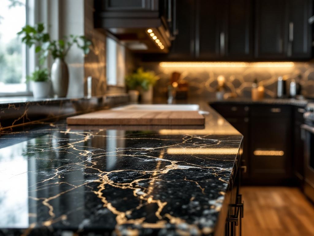 Granite kitchen countertop