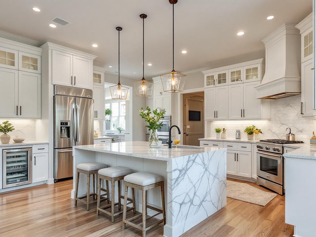 Kitchen remodel with new countertops
