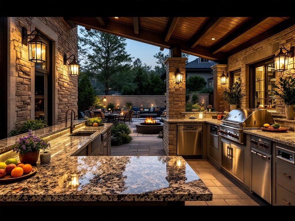 Outdoor kitchen countertop project
