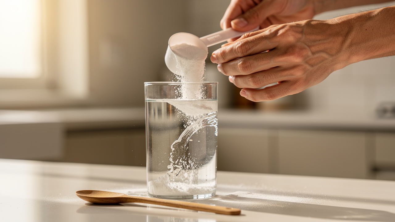 Preparing daily inositol supplement dose in water