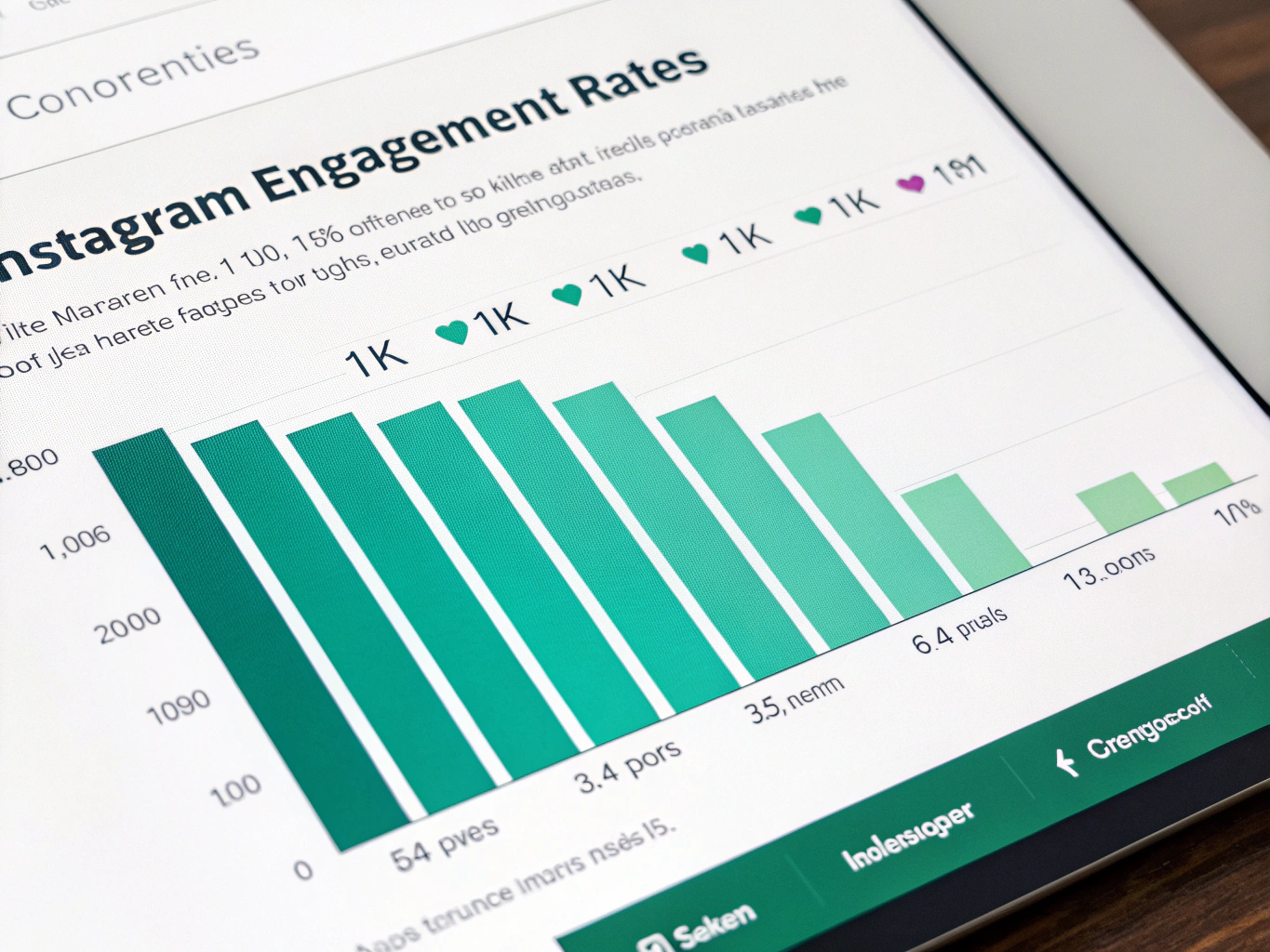 Abstract geometric visualization of Instagram engagement metrics