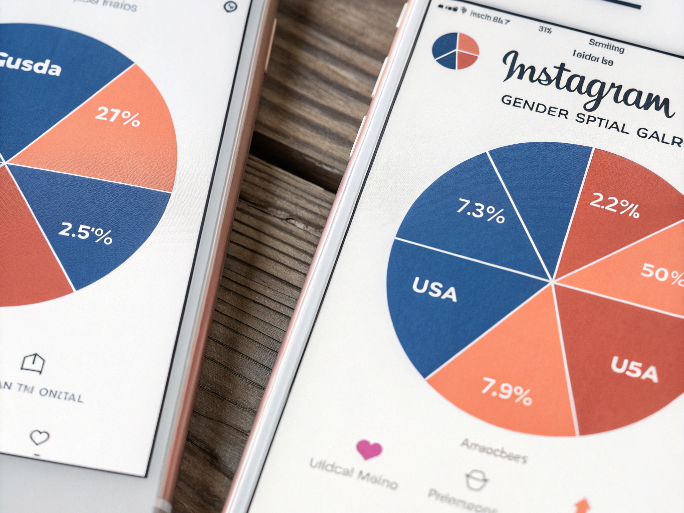 Age group distribution visualization with gradient color bars