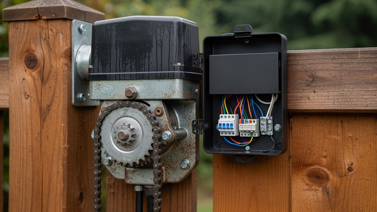 Automatic gate motor and operator mechanism
