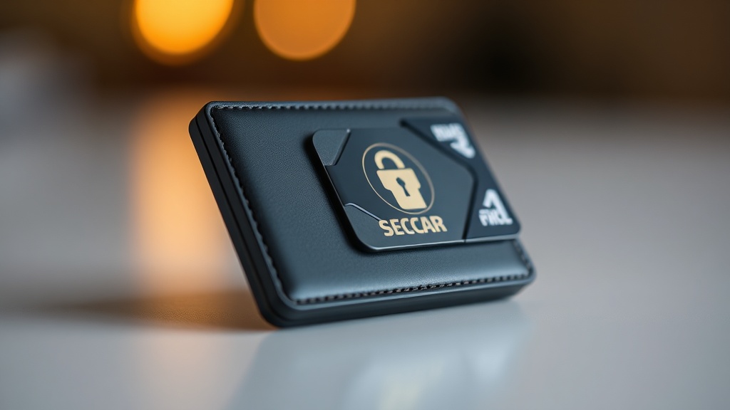 Close‑up of a hardware wallet device with a secure keycard inserted, soft ambient lighting, a professional studio feel, professional photography, high quality, 8k resolution