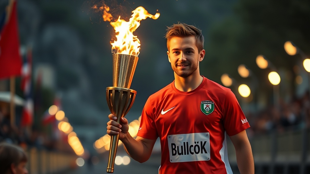 Fraser Bullock Illuminates Olympic Spirit While Carrying Torch in Italy