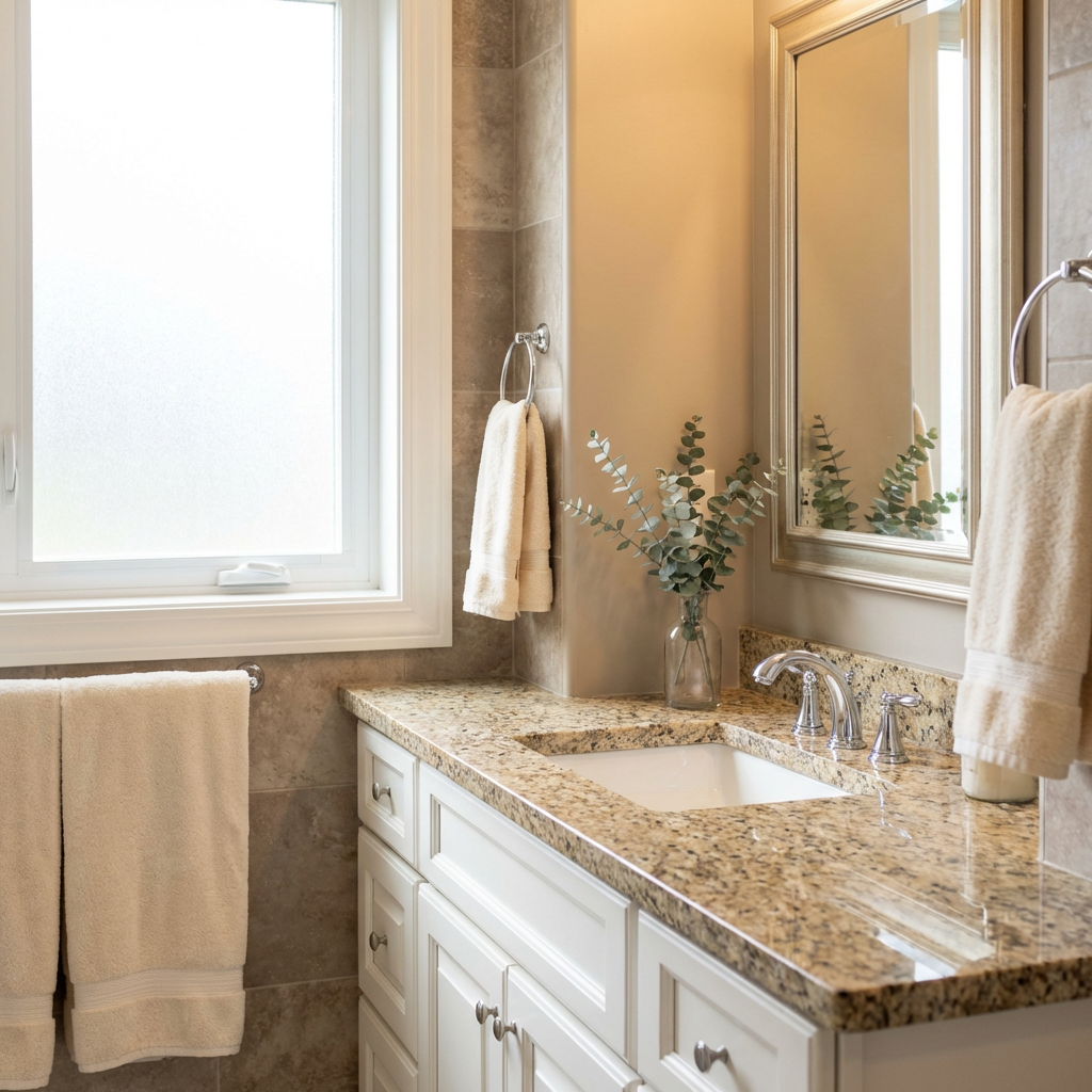 Granite bathroom vanity