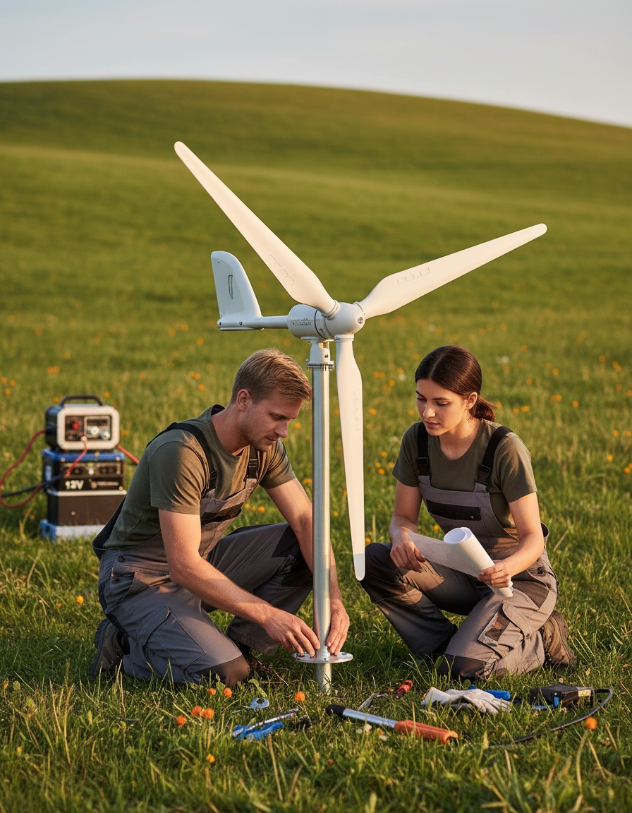 Nuevo aerogenerador eólico compacto de 400W optimiza la energía renovable en áreas remotas