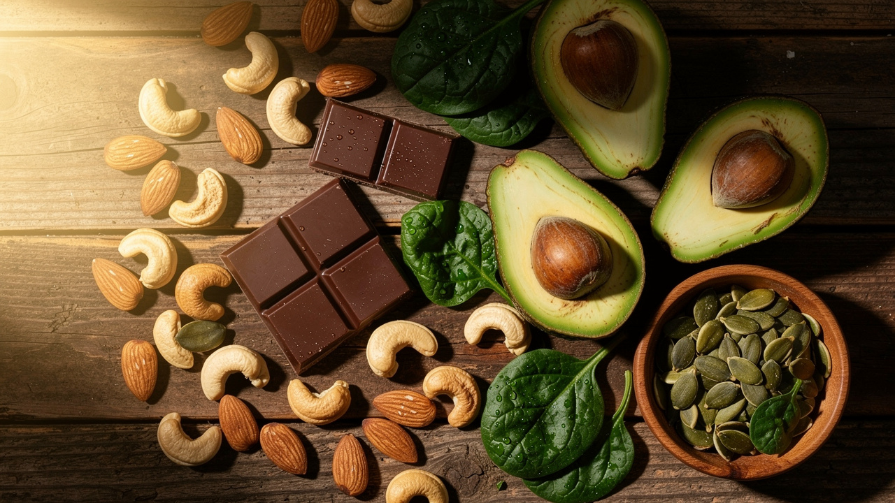 Magnesium-rich whole foods for sleep and relaxation support