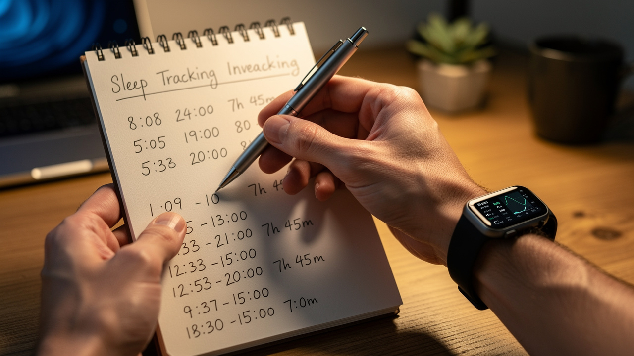 Sleep tracking journal and fitness wearable device