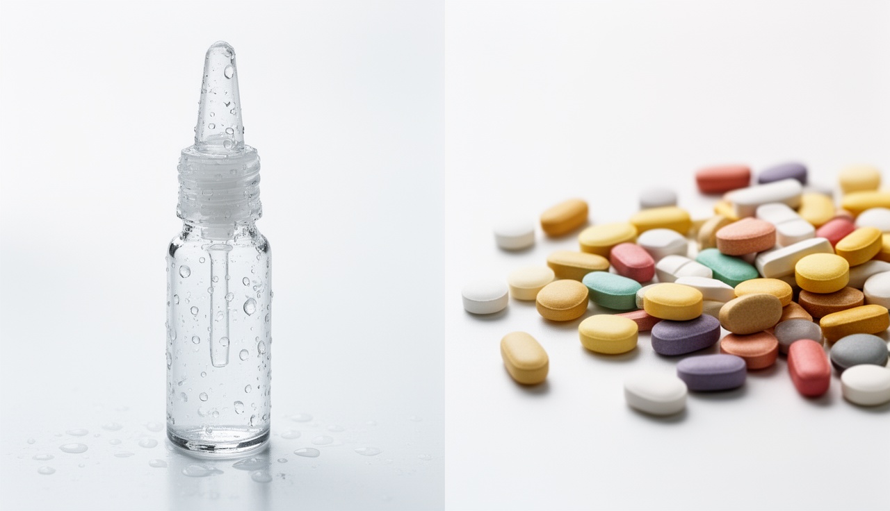 Comparison of nasal spray and pill supplement delivery