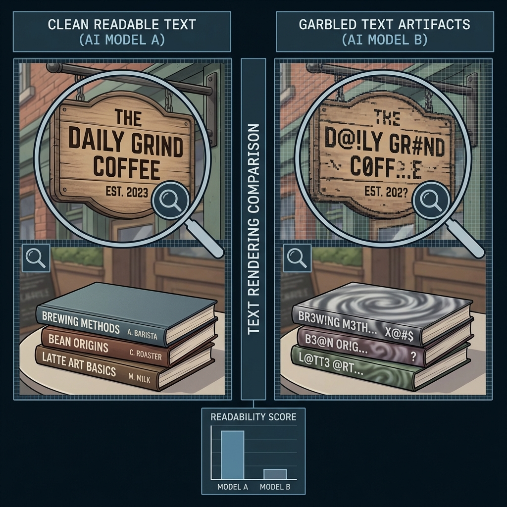 Text rendering comparison between AI image generators