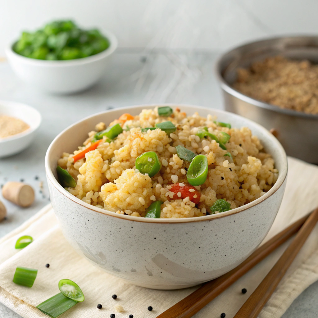 Preparation of Cauliflower Fried Rice
