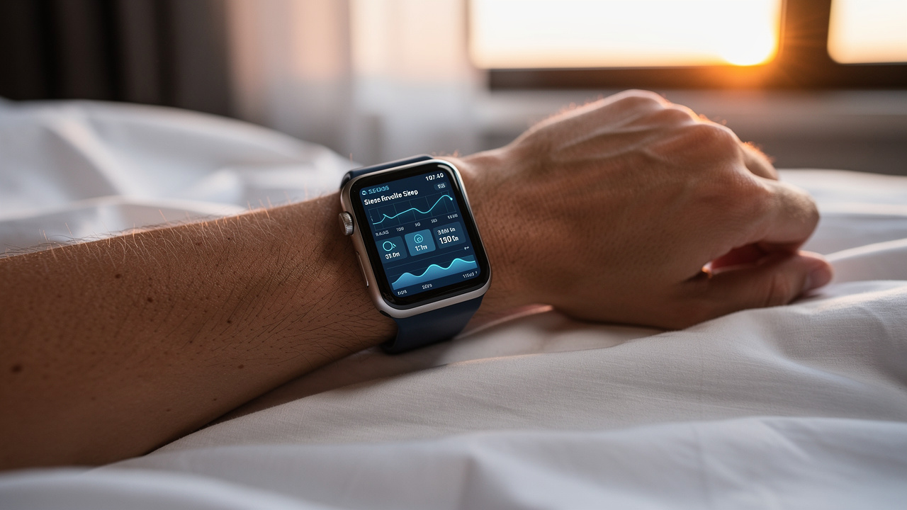 Sleep tracker monitoring rest quality and performance data