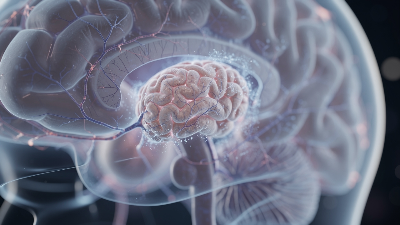 Pineal gland producing melatonin hormone for sleep regulation