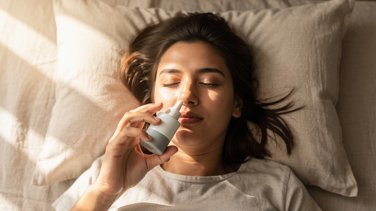 Correct technique for using melatonin nasal spray