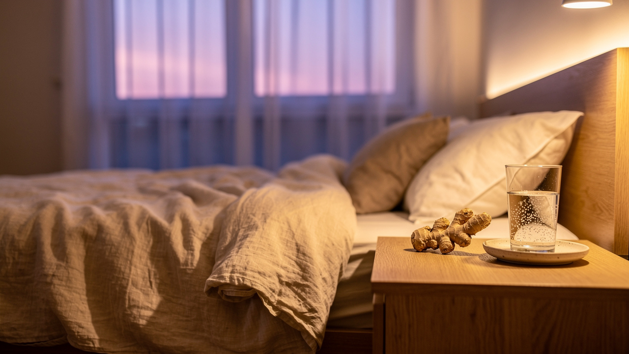 Peaceful bedroom setting during evening hours