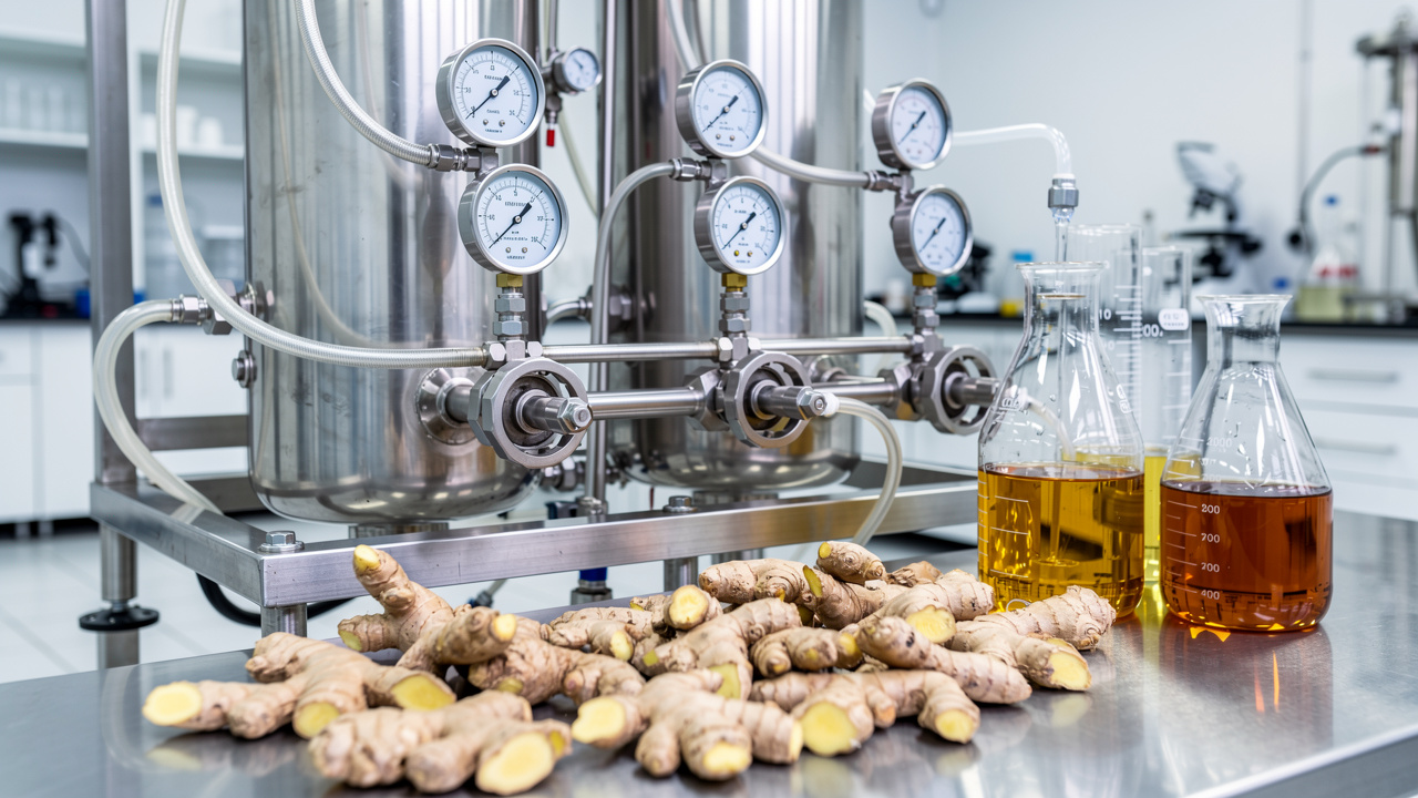 Modern extraction equipment for high-quality ginger supplements