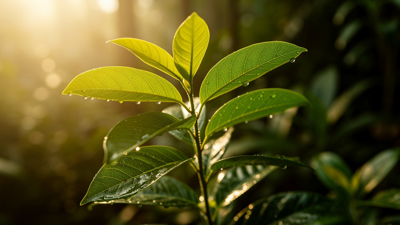 Ceylon cinnamon tree in tropical environment