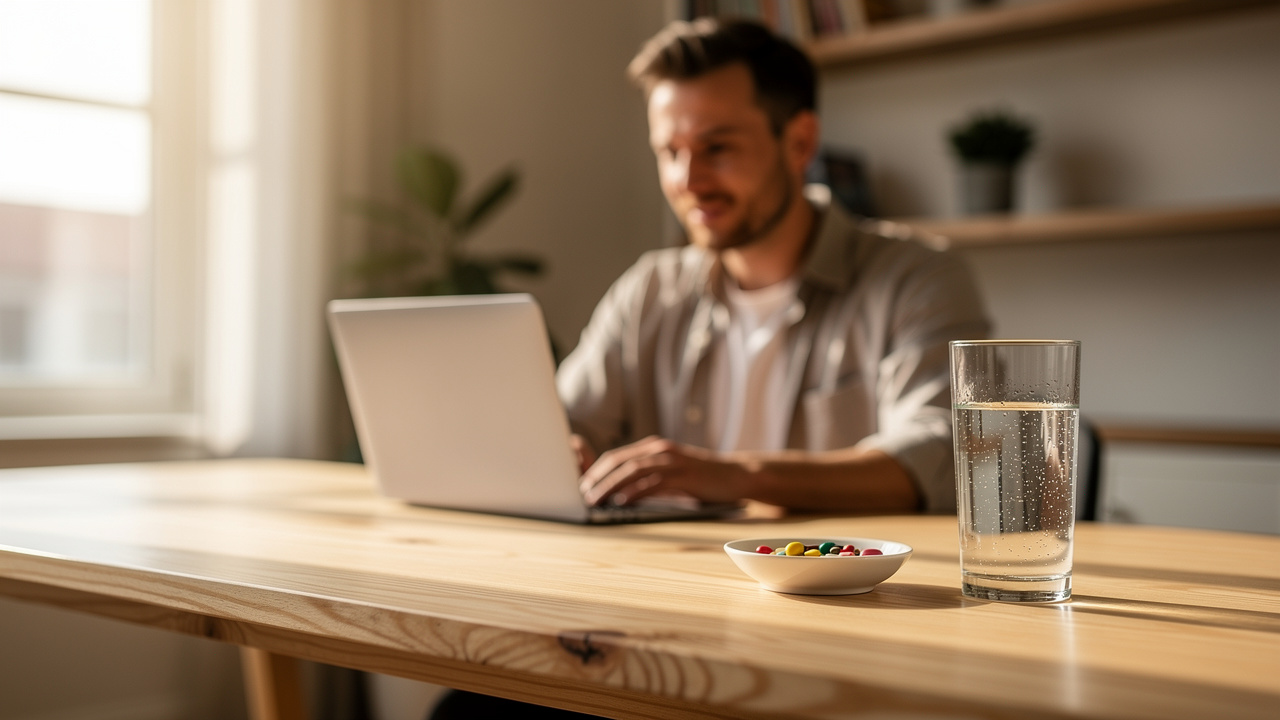 Professional maintaining focus and energy through metabolic support