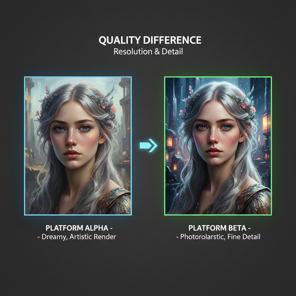 Side by side image quality comparison between Nano Banana 2 and Leonardo AI