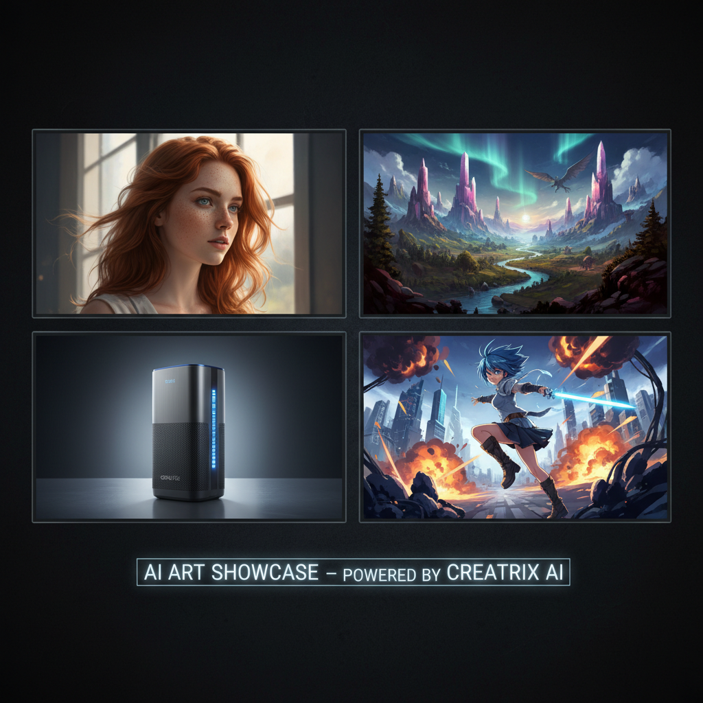 Diverse AI art styles generated on one platform