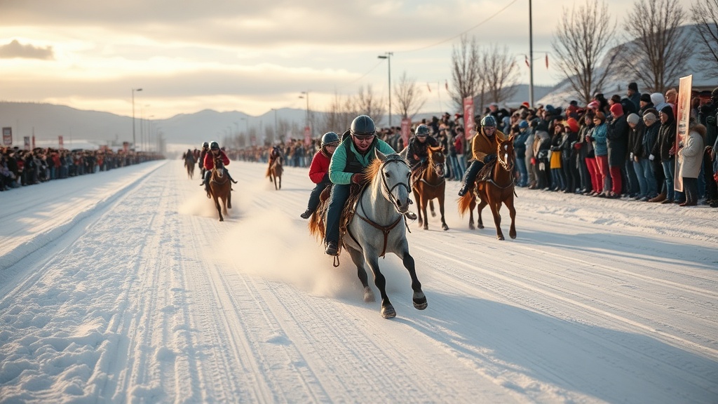 Thrilling Skijoring Event Draws Huge Crowds in Salt Lake City Amid Snow Shortage